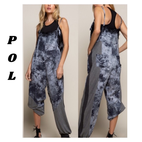 POL Pants - NWT POL JUMPSUIT OVERALL ROMPER TIE DYE SMALL